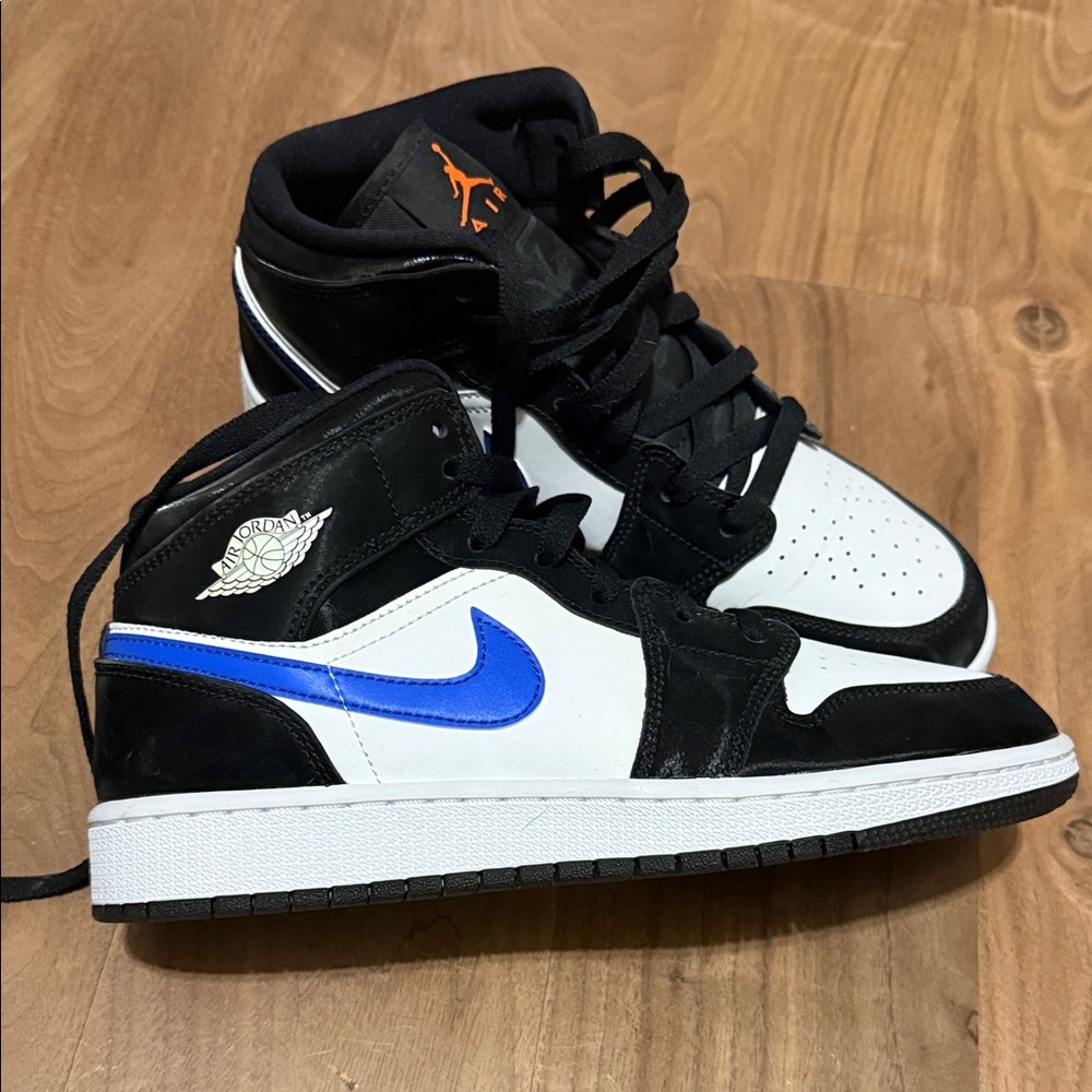 Boys Black and Blue Sneakers